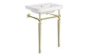 Carla 610mm 1TH Console Basin - Brushed Brass